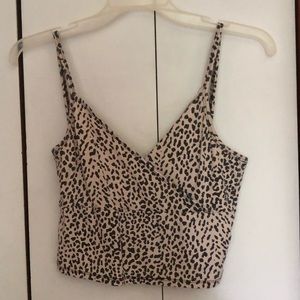 Y2K and outer banks vibe Crop top with cheetah print